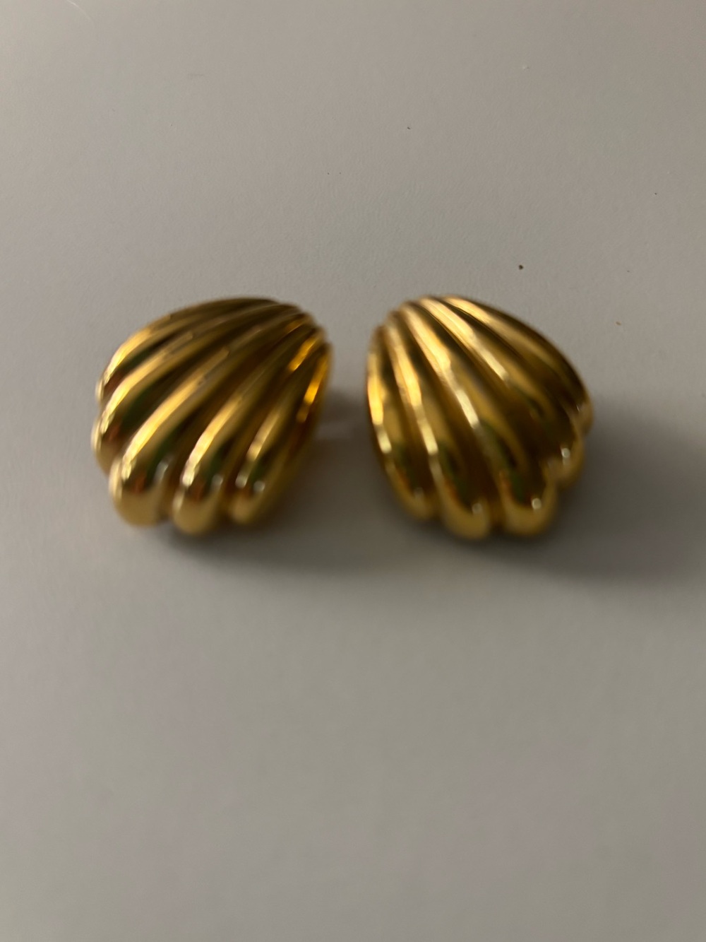 Vintage gold-tone clip on earrings